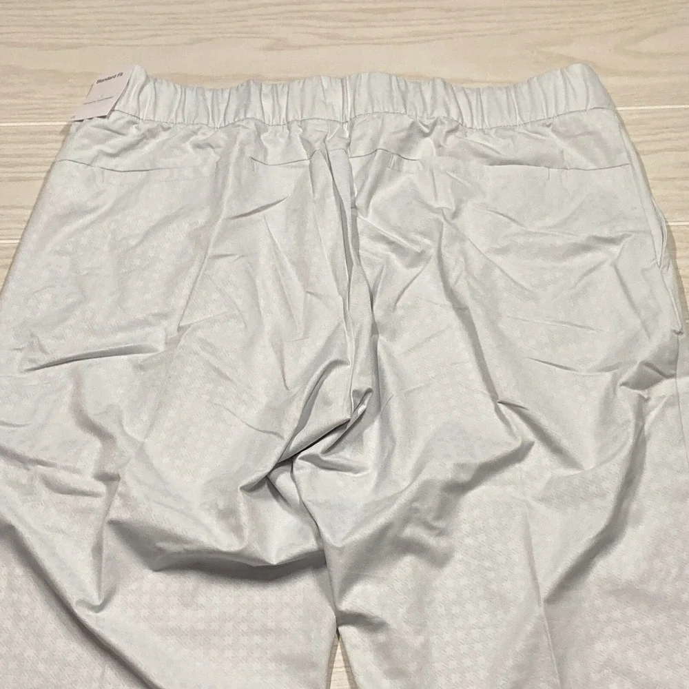 Nike Women's Dri-Fit UV‎ Victory Gingham Golf Joggers Photon Dust Size XL 36x26